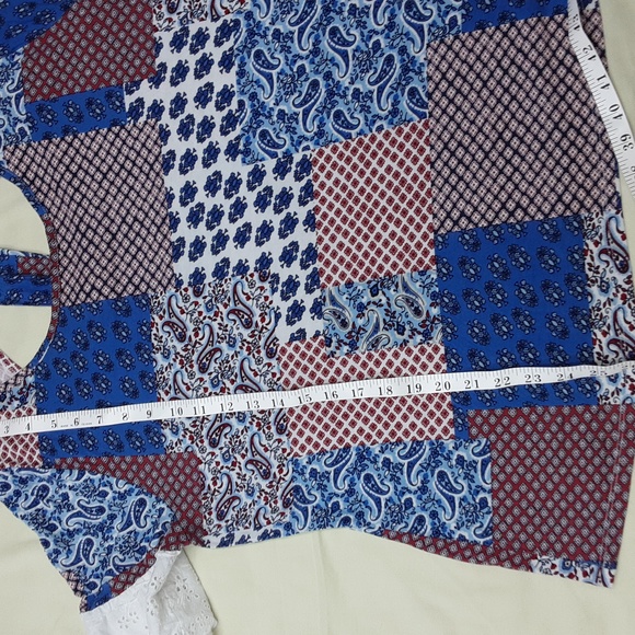 EST. 1946 Patchwork Print Top Woman's Size XL - Picture 5 of 8